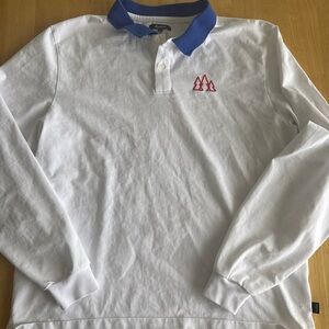 Malbon Alpines White Long Sleeve Polo